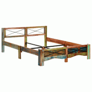 VidaXL Cadre de lit bois de récupération massif 160x200 cm Modèle Mermonel - 247667