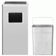 VidaXL Poubelle à Cendrier D Hôtel 45 L Acier Inoxydable - argenté 51092 VidaXL Poubelle à Cendrier D Hôtel 45 L Acier Inoxydable - argenté 51092