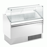 Vitrine de présentation glacier avec réserve P 670 - ESTI Blanche | Ggm - ESTIS_W - 1310_0