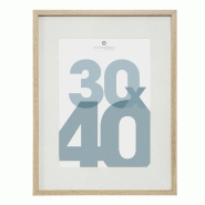 WellHome - Cadre photo en bois naturel pour images de 30 x 40 cm - beige WH13897