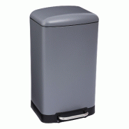 WellHome - Poubelle à pédale Anthracite 30L - gris WH14238