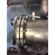 Échangeur tubulaire d'occasion 4 m2 inox - référence: c3719 - acier inoxydable 316/316L