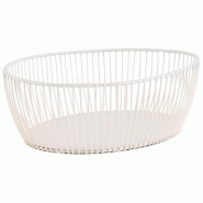 APS Corbeille -SVART- en whisper white 24 x 19 cm, H : 8 cm - blanc métal 30428