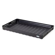 Bac de rétention pour bidons en polyéthylène (PE) - 266370W - DENIOS - Haute résistance chimique et homologation DIBt