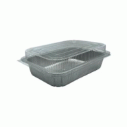 Barquette aluminium premium 1500ml + couvercle par 300 pièces JORIDEAL - aluminium 8003980641326
