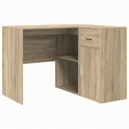 Bureau d'angle avec tiroir Chêne Sonoma 102 x 88 x 75 cm Modèle Titan Évasion - 8721158934505