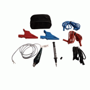 CHAUVIN ARNOUX - I.PA2 Pochette d'accessoires pour IMEG 500, IMEG 1000, CA 6115 - 3 cordons bananes, 1 cordon de masse, 2 pinces croco, 1 pointe de touche