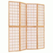 Décoshop26 - Paravent séparateur de pièce cloison pliable 4 panneaux 160 x 170 cm bois de sapin et papier de riz DEC031178 - 3000258328649