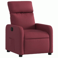 Fauteuil inclinable Rouge bordeaux Tissu Modèle Mervanel - 374168
