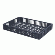 GASTROLAND Caisse ajourée empilable 600 x 400 GILAC - 15 L - Gris - gris 3701666010361