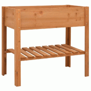 Helloshop26 - Jardinière à 2 niveaux pratique balcon cuisine 88 x 43 x 80 cm en bois de sapin naturel 02_0045933 - Bois massif 3000233965654