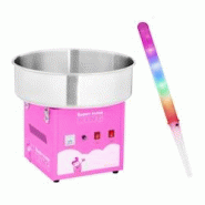 Helloshop26 - Machine à barbe à papa avec bâtonnets LED 52 cm 1200 watts 50 unités rose 14_0002276 - 3000195138981 Helloshop26 - Machine à barbe à papa avec bâtonnets LED 52 cm 1200 watts 50 unités rose 14_0002276 - 3000195138981