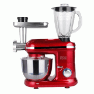 Kitchen Move Robot patissier hachoir blender multifonction 1500W bol 5.5L DALLAS PRO Rouge acier - rouge 3760093547666_0