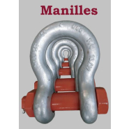 Manille haute résistance  pour des  dispositifs de levage ou  pour des dispositifs statiques