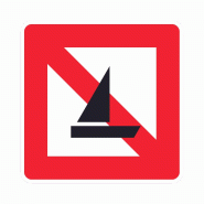 Panneau A15 - Navigation interdite aux bateaux à voile - fluvial
