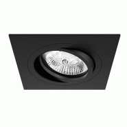 Spot encastré orientable Avant SQ 111 mm pour ampoules GU10, cadre en aluminium noir mat, indice de protection IP20 - Beneito & Faure - noir 84360043