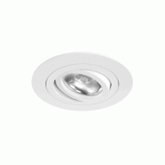 Un spot LED encastré GU10 de 50 mm, orientable à 360° et inclinable à 45°, finition blanc mat, indice de protection IP20 - Beneito & Faure - blan Un spot LED encastré GU10 de 50 mm, orientable à 360° et inclinable à 45°, finition blanc mat, indice de protection IP20 - Beneito & Faure - blan