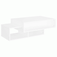 VidaXL Table basse Blanc 105x55x32 cm Bois d’ingénierie Modèle Apex Urban Élite - 808522