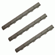 WellHome Marte - Lot de 3 finitions pour dalles de sol 60x5,2x1,3 cm, finition mâle, gris - gris PK3625