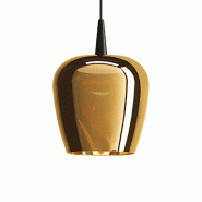 Zafferano Lampe à Suspension Bilia 230V Nude LED 8W 2700K Verre Borosilicaté Soufflé à la Bouche Couleur Noir et Bronze Diamètre 18 cm Hauteur 32