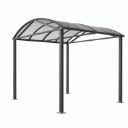 Abri vélos Voûte Large - Structure en acier galvanisé - Toiture en polycarbonate anti-UV_0