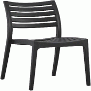 CLP Chaise de jardin Arkon Plastique HBT: 82x46x58 cm Noir - noir 328402