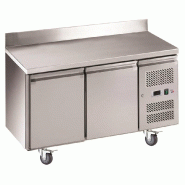 Desserte réfrigérée inox avec dosseret 100x20 mm -2/+8°c avec 2 por... - PGN2200TN