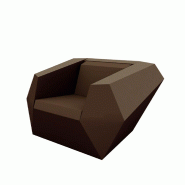 Fauteuil lounge design in & out FAZ - marron