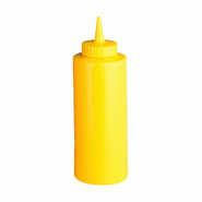 Flacon à sauces 360ml polyéthylène jaune - par 6