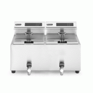 Friteuse Profi Line avec robinet de vidange numérique 2x8L 230V HENDI