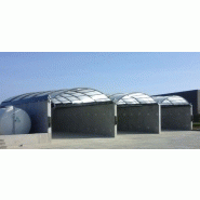 Hangar de stockage ouvert delta junior / structure en aluminium / avec fondation
