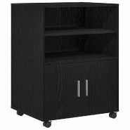 Helloshop26 - Armoire rectangulaire à étagères 60 x 48 x 81 cm grand espace de stockage style moderne en bois d'ingénierie noir 02_0052189 - noir
