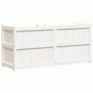 Helloshop26 - Jardinière bac lit surélevé plantes fleurs terrasse jardin 150 x 50 x 70 cm bois de pin massif blanc 02_0037448 - 3000214246642 Helloshop26 - Jardinière bac lit surélevé plantes fleurs terrasse jardin 150 x 50 x 70 cm bois de pin massif blanc 02_0037448 - 3000214246642