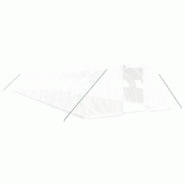 Helloshop26 - Serre tente abri plante fleur légumes avec cadre en acier 64 m² 16 x 4 x 2 m blanc 02_0044617 - 3000220234596 Helloshop26 - Serre tente abri plante fleur légumes avec cadre en acier 64 m² 16 x 4 x 2 m blanc 02_0044617 - 3000220234596