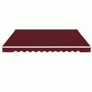 Helloshop26 - Store banne rétractable 300 x 250 cm protection solaire angle ajustable 5-35° style contemporain en aluminium vin 20_0019559 - alumini