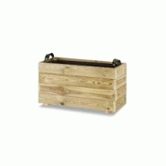 HORTALIA Jardinière rectangulaire Ghio 70x30x40 en bois traité pour l’extérieur - marron Bois massif 700204 HORTALIA Jardinière rectangulaire Ghio 70x30x40 en bois traité pour l’extérieur - marron Bois massif 700204