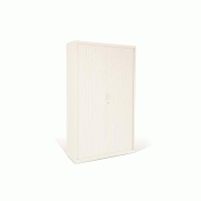 Lot de 2 armoires à rideaux métalliques - Blanc_0