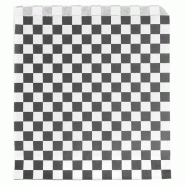 Sachet papier ingraissable Damier noir 2 côtés ouverts 17x18cm - par 500