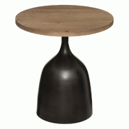 Table en bois et métal 43x46,5x43cm