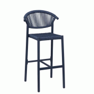 Tabouret de bar fabien bleu abysse, 106x57x54 cm, France mobilier chr - bleu aluminium 3760326528042
