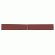 VidaXL Auvent latéral rétractable de patio 170x1200 cm Marron Modèle Atlas Marine Plus - marron 313396