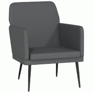 VidaXL Fauteuil Gris 61x78x80 cm Similicuir Modèle Vega StudioDesk Minimal - 351395