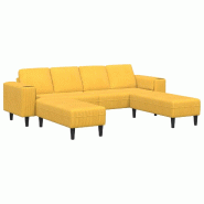 Canapé Jaune clair 250 x 188 x 76 cm Tissu en velours côtelé Modèle Vega Executive Vision - Matériau naturel 8721158900104