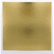 Carré pâtissier carton or et noir 20x20cm - par 50