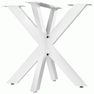 CLP Pieds de table Biloxi Blanc /85x85 cm - blanc métal 325889