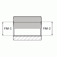 Droit femelle ISO x femelle ISO - DIN-UFI1414 - Ø 14X150 mm