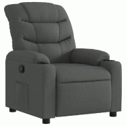Fauteuil inclinable Gris foncé Tissu Modèle Rervior - 374148