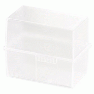 HAN Boîte à fiches DIN A6, avec couvercle, pour 400 fiches, coloris blanc translucide - 4012473976108