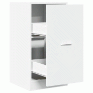 Helloshop26 - Armoire d'apothicaire multifonctionnelle 40 x 41 x 77,5 cm rangement pratique style moderne en bois d'ingénierie blanc 02_0050628 - bla