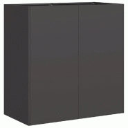 Helloshop26 - Jardinière moderne pour extérieur 80 x 40 x 80 cm grande surface design élégante en acier laminé à froid noir 02_0051498 - noir ac